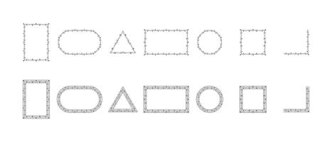 Illustration of Various Geometric Frames with Decorative Borders vector