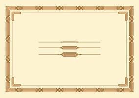 Frame with geometric ornament vector