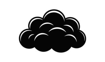 Black cloud illustration simple design suitable for weather forecast and related concepts vector