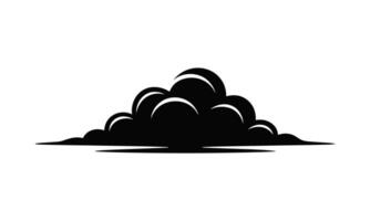 Simple illustration of a black cloud isolated on white background for design use vector