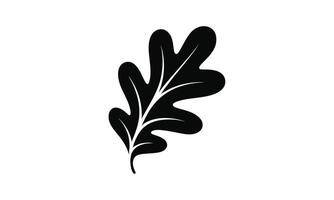 Isolated black and white oak leaf illustrative design for nature and botanical themes vector