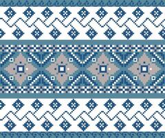 pattern composed of pixel designs with light brown,blue flowers and square, design for fabric or various pattern printing works. vector