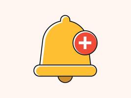 Modern trending icons in flat design style. notification bell symbols and icons vector