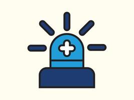 Emergency Icon in Flat Style Design vector