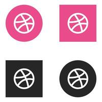basketball icon set isolated on white background vector