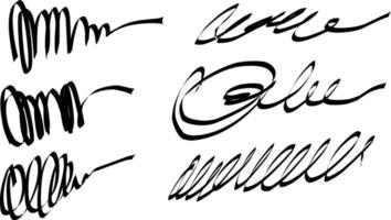 a set of handwritten letters in different styles vector