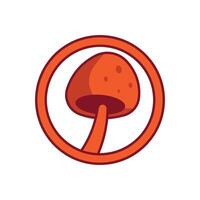 mushroom illustration template vector