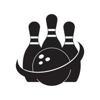Bowling logo and symbol design vector