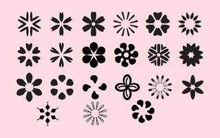 Abstract Floral and Star Pattern Collection vector