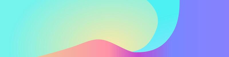 Simple Abstract Banner Design With Gradient Colors vector
