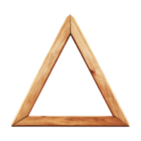 a triangle shaped wooden triangle on a transparent background png