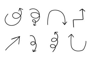 Decoration of set of arrow way element decoration decor direction line style. vector