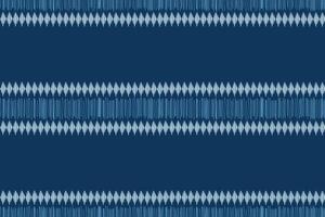 Design of ethnic pattern design of blue color background ikat pattern decorative. vector