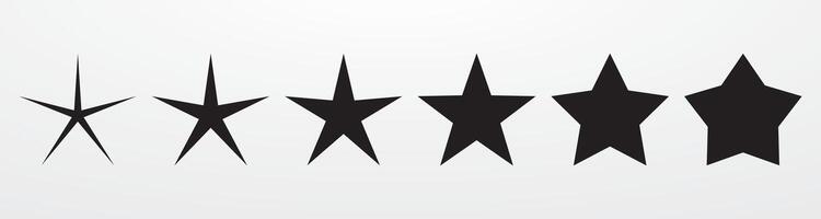 Stars set isolated on white background vector