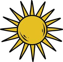 Sun icon set flat design vector