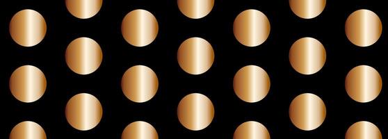 Black and gold pattern with oval shapes vector