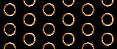 Black and gold pattern with circles on it vector