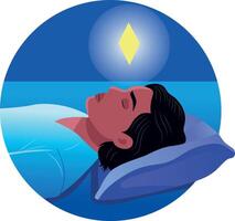 A flat style illustration showing relaxation vector