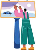 An illustration of billboard advertising in flat style vector