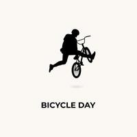 World Bicycle day illustration with bicycle design, 3rd June vector