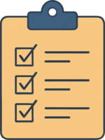 A checklist icon with a check mark on it png