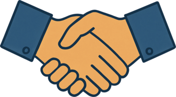 A handshake icon with two hands png