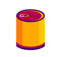 Colorful Can Illustration. Simple Container Icon. Minimalist Design of a Cylindrical Tin. Isolated Illustration. png