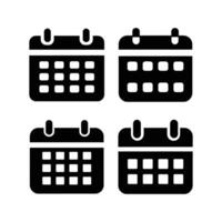 Four Simple Calendar Icons for Scheduling and Planning vector