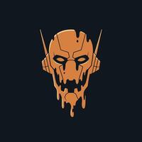 Modern illustration of a skull logo design vector