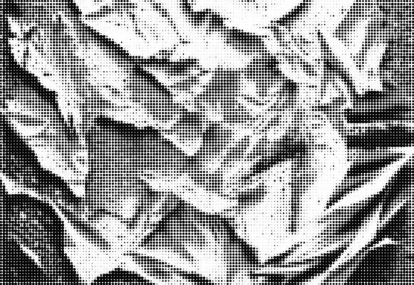 Grunge rough halftone texture effect overlay in crumbled paper background style