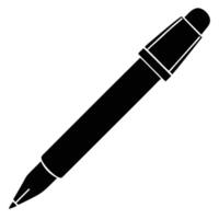 Elegant black pen illustration on a white background representing writing and creativity vector