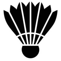 Badminton Shuttlecock Illustration In Minimalist Black And White Style Design vector