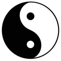 Yin Yang Symbol In Black And White Representing Balance And Harmony vector