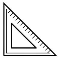Simple geometric illustration of a right angle triangle ruler tool for measuring vector