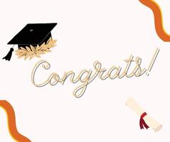 Congratulations text on a white background vector