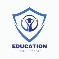 Education logo design template vector