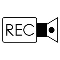 Recording device icon illustration vector