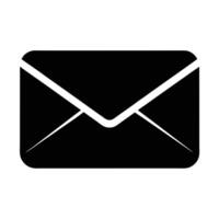 Minimalistic Black And White Email Envelope Illustration For Communication Concepts vector