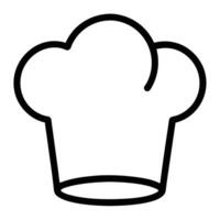 Minimalist icon of a chef's hat representing culinary professions and cooking vector