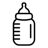 Simple outline of a baby bottle for feeding isolated on a white background vector