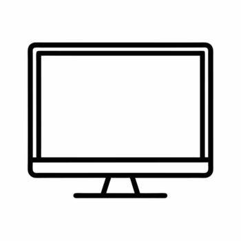 computadora monitor pantalla ilustración para tecnología y diseño proyectos vector