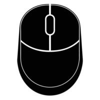 Monochrome computer mouse icon representing technology and digital interaction vector
