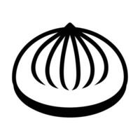 Abstract black and white minimalist geometric shape representing a conceptual idea vector