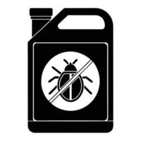A black and white image of a can of bug spray vector