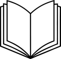 Minimalist black silhouette depicting an open book with transparency effects vector