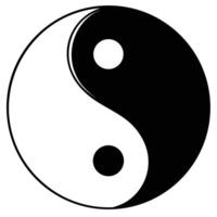 Simple Yin Yang Symbol Representing Balance And Harmony In Black And White vector