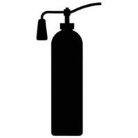 Minimalist silhouette of a fire extinguisher with transparency for versatile design elements vector