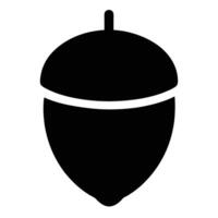 Stylized black and white acorn graphic representing nature and harvest concepts vector