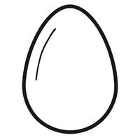 Simple black and white illustration of an egg ideal for culinary designs vector