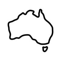 Australi map icon. Australia outline map. Simple icon design. Eps illustration vector